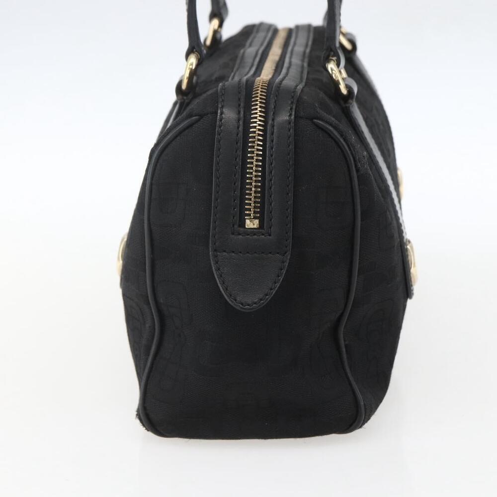 GUCCI Hand Bag Canvas Black Gold 248270 Auth ka1280 - Picture 4 of 16